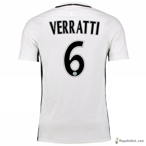 Camiseta Paris Saint Germain Replica Tercera Ropa Verratti 2016/17 Blanco